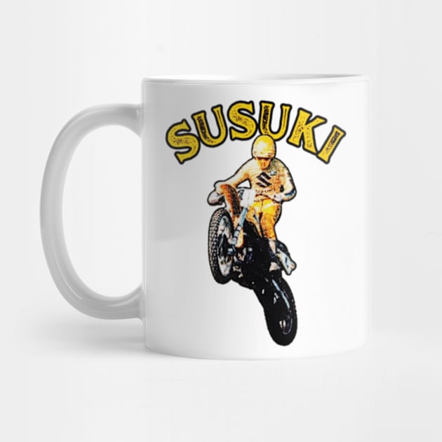 Vintage Motocross Susuki by TommySniderArt